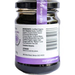 Back of EveryOrganics EveryMite Baby 150g jar showing nutritional information and a list of organic ingredients.
