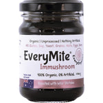 150g jar of EveryOrganics EveryMite Immushroom boosted with wild shiitake mushrooms on a white background.
