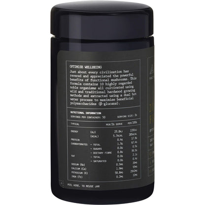 Evolution Botanicals 10 Mushroom Formula Optimise Wellbeing 100g Payless 4 Organics