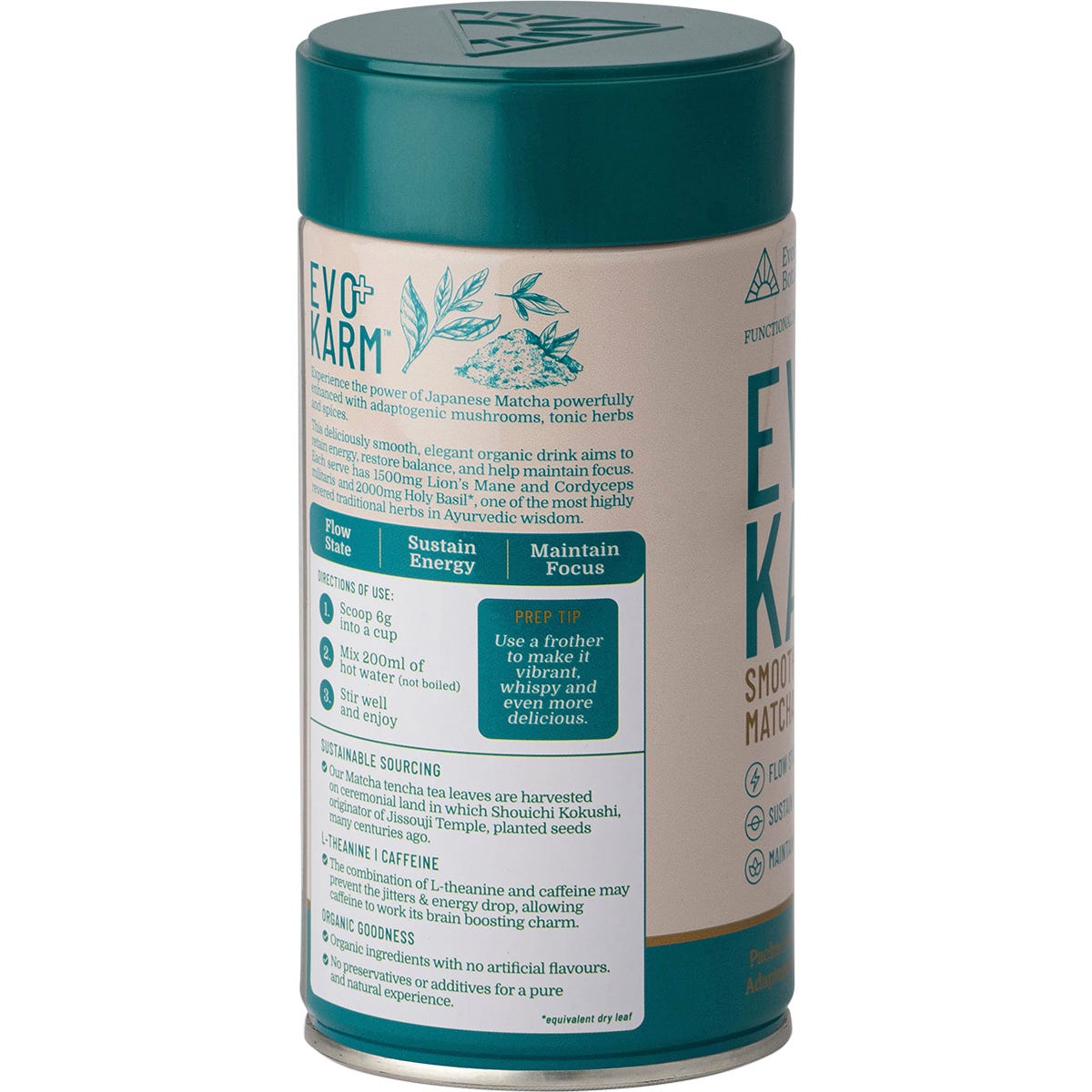 Evolution Botanicals EVO+ Karm Japanese Matcha Drink 150g Payless 4 Organics
