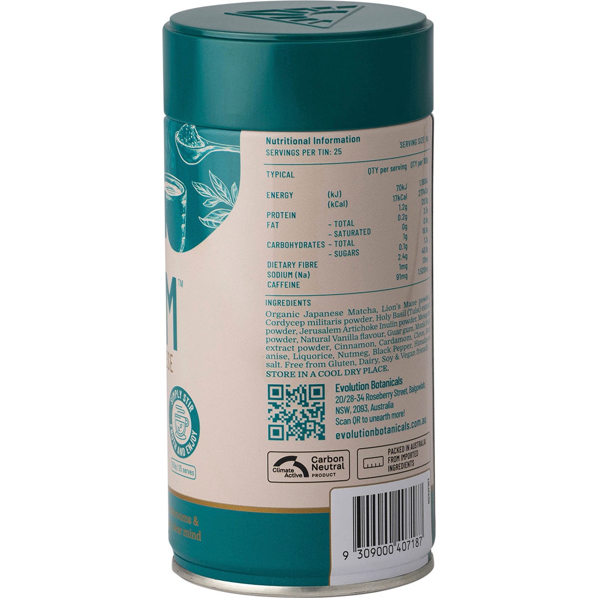 Evolution Botanicals EVO+ Karm Japanese Matcha Drink 150g Payless 4 Organics