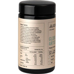 Evolution Botanicals Globe Artichoke Happy Tummy 120g jar with gold and black label on a white background.