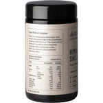 Evolution Botanicals 100g Himalayan Shilajit powder in a dark violet glass jar with a black screw-top lid.
