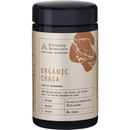 Evolution Botanicals Organic Chaga King of Mushrooms 80g Payless 4 Organics