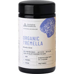100g jar of Evolution Botanicals Organic Tremella Beauty Glow powder with a dark violet glass and gold-accented label.