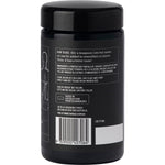 Side view of a 100g Evolution Botanicals Titanium Formula jar highlighting its Miron violet glass packaging.