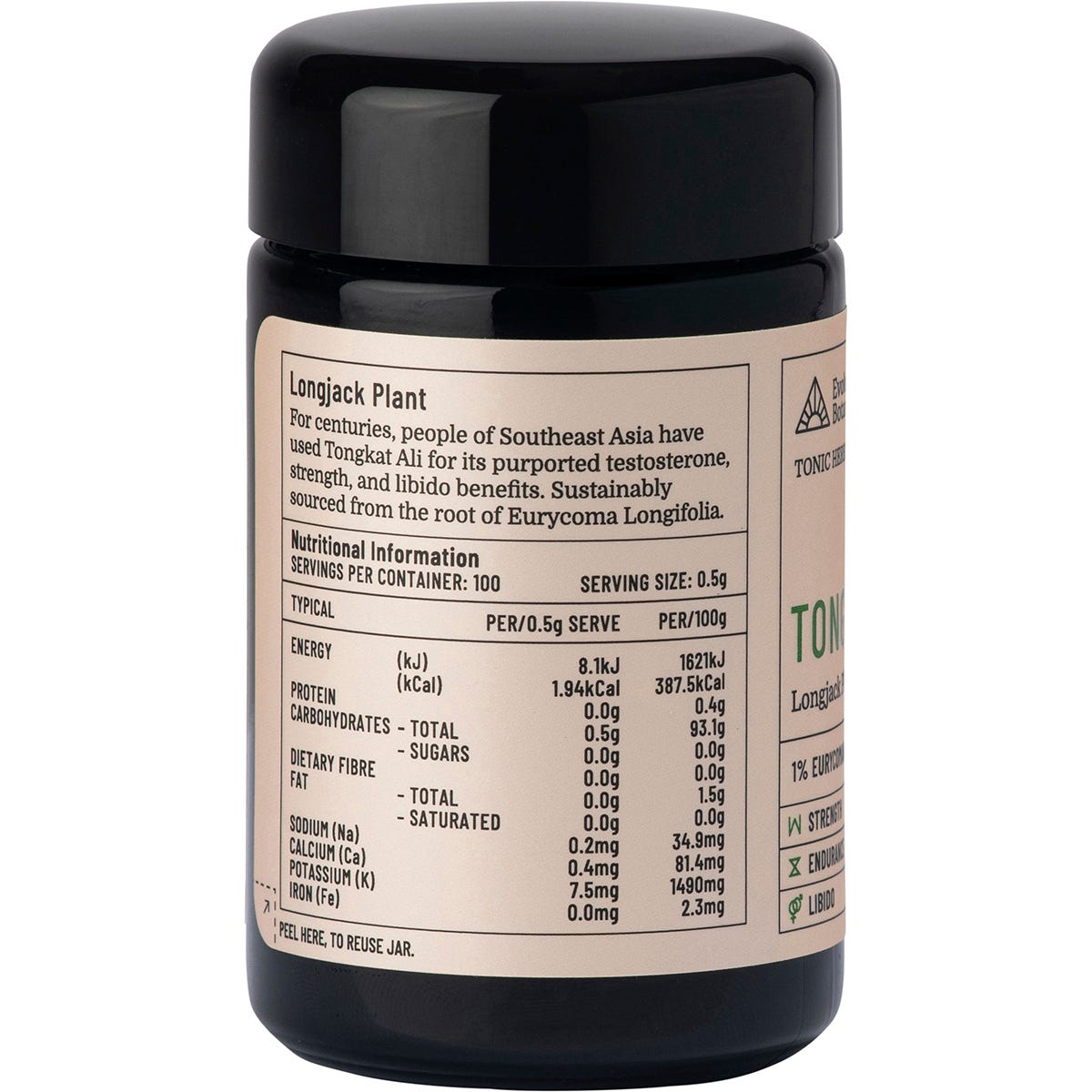 Evolution Botanicals Tongkat Ali Longjack Plant 50g Payless 4 Organics