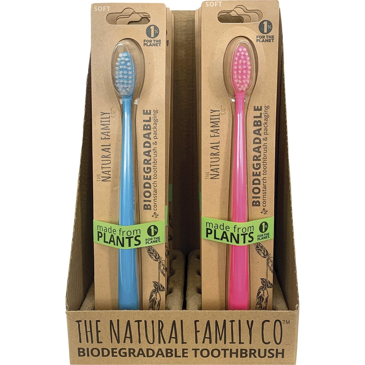 NFco. Bio Toothbrush Soft Single Assortment Neon (Pack of 8)