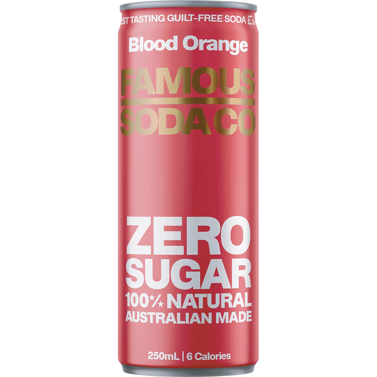 Famous Zero Sugar Soda Blood Orange 250ml (Pack of 4)