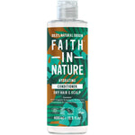 400ml bottle of Faith In Nature Hydrating Coconut Conditioner with organic coconut oil for normal to dry hair.