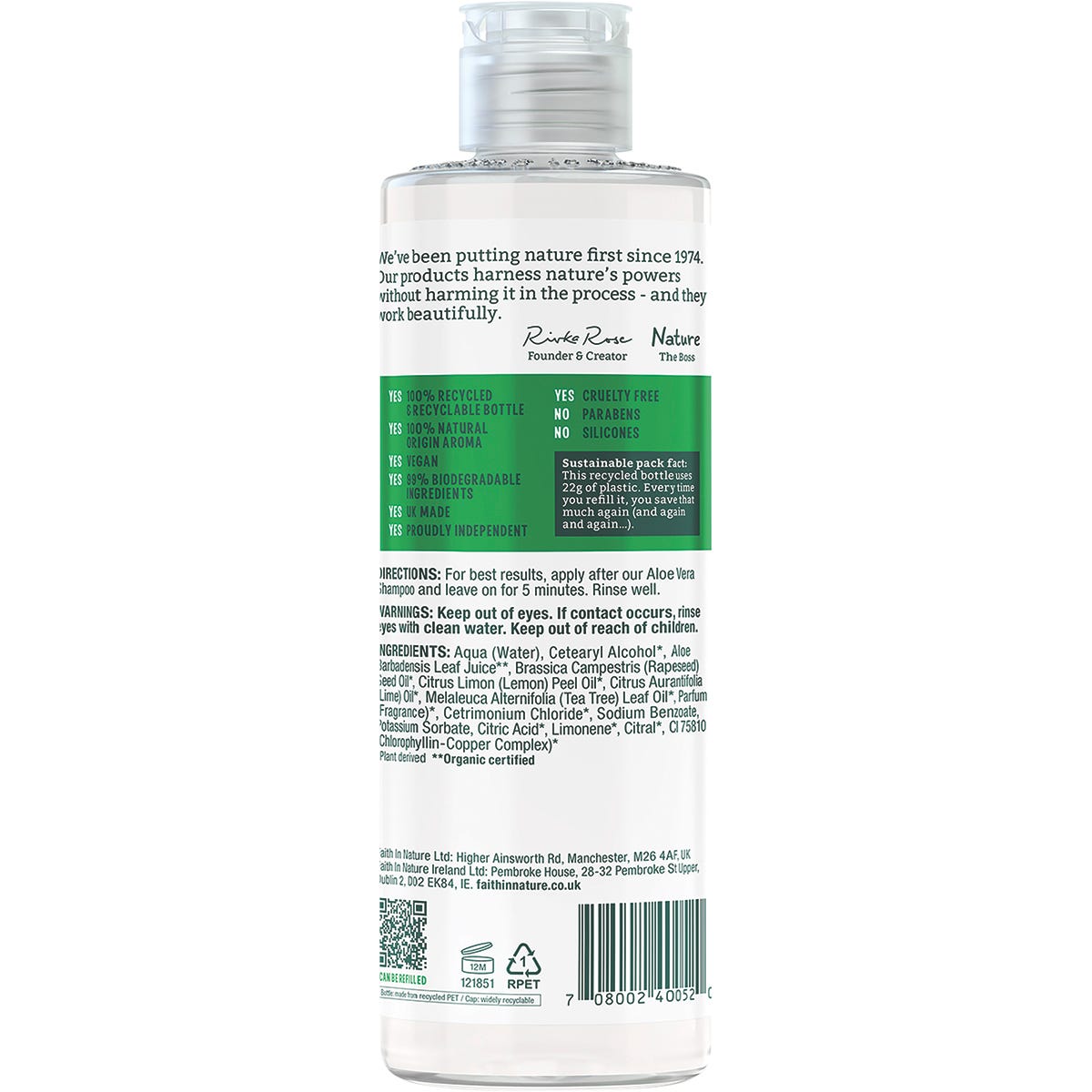Faith In Nature Conditioner Rejuvenating Aloe Vera 400ml Payless 4 Organics