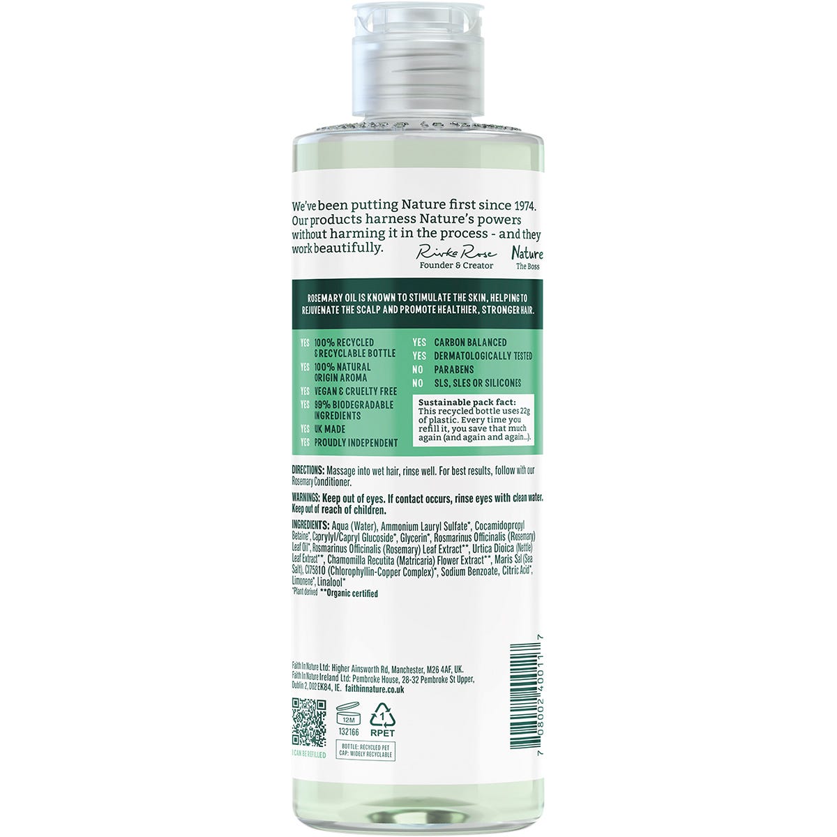 Faith In Nature Shampoo Stimulating Rosemary 400ml Payless 4 Organics