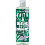 400ml bottle of Faith In Nature Stimulating Rosemary Shampoo with a green label and black cap on a white background.