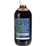 Side view of a 500ml Fulhealth Organic Colloidal Minerals Concentrate bottle showing the gold and black label.