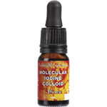 10ml bottle of Fulhealth Molecular Iodine Colloid 3% w/w with a white dropper lid on a white background.