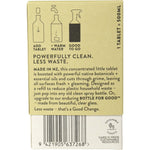 Back of Good Change Store kitchen cleaner refill box with instructions and ingredients on a white background.