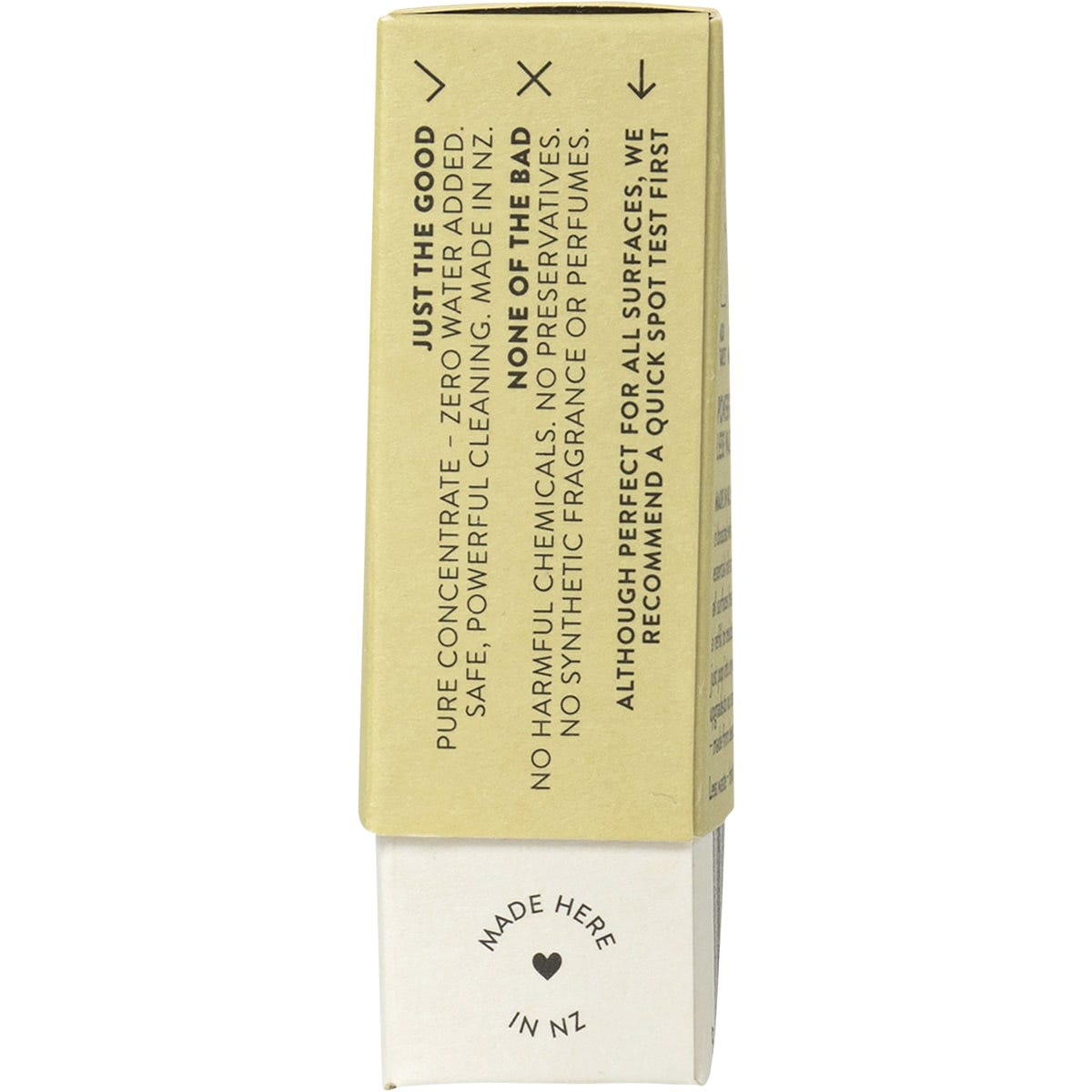 Right side of a Good Change Store Kitchen Cleaner refill box showing 100% natural and home compostable labels.