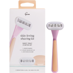 Gem Skin-Loving Shaving Kit Sweet Treat featuring a lilac razor, two refills, and a matching holder.