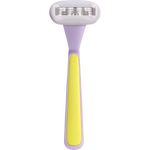 Purple Gem Queen Dream shaving kit including a weighted razor handle, two 5-blade refills, and a matching holder.