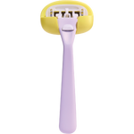 Purple Gem Queen Dream shaving kit with a weighted razor handle, two 5-blade refills, and a matching holder.