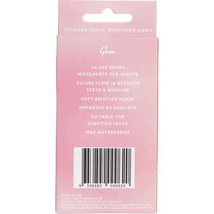 Gem Electric Toothbrush Replacement Heads Coconut 2 Pack