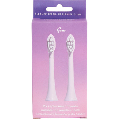 Gem Electric Toothbrush Replacement Heads Rose 2 Pack