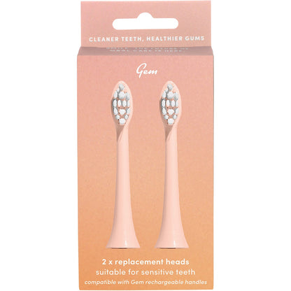 Gem Electric Toothbrush Replacement Heads Watermelon 2 Pack