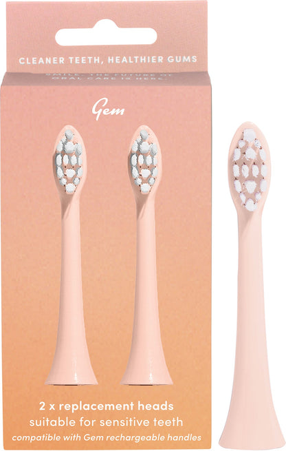 Gem Electric Toothbrush Replacement Heads Watermelon 2 Pack