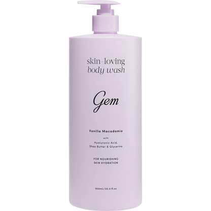 Gem Skin-Loving Body Wash Vanilla Macadamia 900ml (Pack of 3)