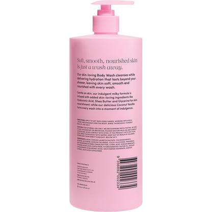 Gem Skin-Loving Body Wash Coconut Vanilla 900ml (Pack of 3)