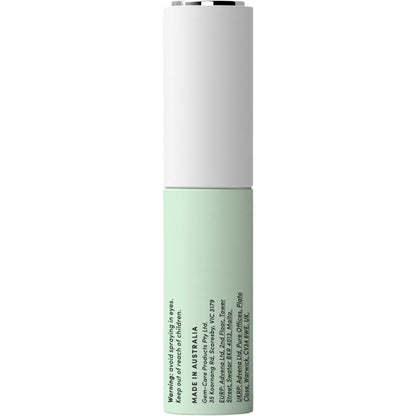 Close-up view of Gem Crisp Mint breath spray showing the spray nozzle and minimalist white and blue label.