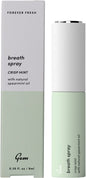 Sleek 9ml Gem Crisp Mint breath spray bottle with a minimalist white and blue label on a plain white background.