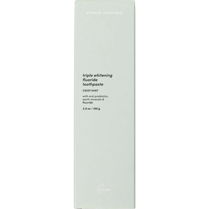 Gem Triple Whitening Crisp Mint Toothpaste 100g tube against a clean white background.