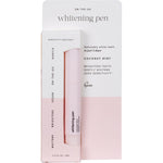 Gem Whitening Pen Coconut Mint 6ml, a portable teeth whitening tool with a precise brush applicator tip.