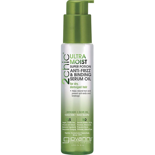 Giovanni Anti-Frizz Serum 2chic Ultra Moist Dry, Damaged Hair(Dry, Damaged Hair Avocado & Olive Oil) 81ml Payless 4 Organics