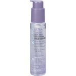 81ml bottle of Giovanni Anti-Frizz Smoothing Hair Serum with a purple label and pump dispenser.