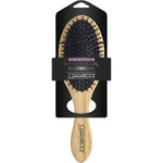 Giovanni oval hair brush with a natural bamboo handle and black nylon ball-tipped bristles on a white background.