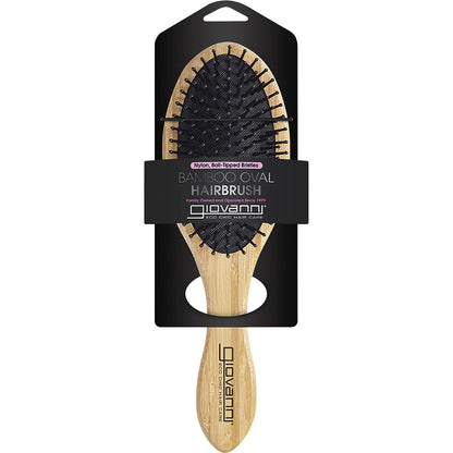 Giovanni Bamboo Hair Brush Oval Nylon Ball Tipped Bristles Payless 4 Organics