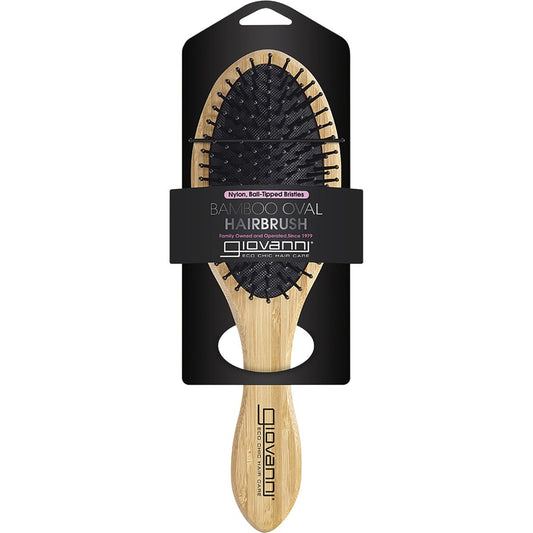 Giovanni Bamboo Hair Brush Oval Nylon Ball Tipped Bristles Payless 4 Organics