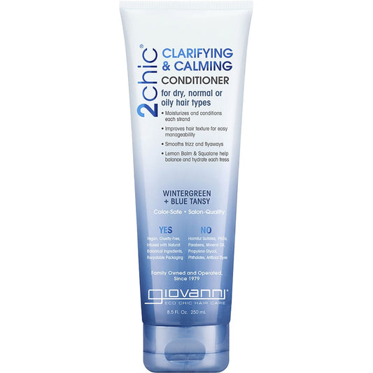 Giovanni Conditioner 2chic Clarifying & Calming All Hair(All Hair Wintergreen & Blue Tansy) 250ml Payless 4 Organics