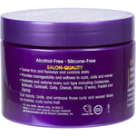 Back view of a Giovanni Curl Habit 295ml hair mask tub showing ingredients and directions for use.