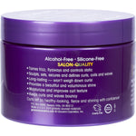 Top-down view of a 310ml jar of Giovanni Curl Habit Curl Shaping Hair Gel with a white and green label and blue lid.