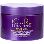 310ml jar of Giovanni Curl Habit Curl Shaping Hair Gel featuring coconut oil, jojoba, and shea butter.