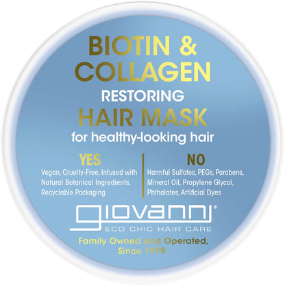 Giovanni Hair Mask Biotin & Collagen Restoring 295ml Payless 4 Organics
