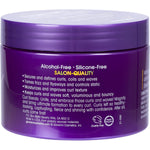 Back view of a 295ml Giovanni Curl Habit Curl Defining Hair Styling Cream bottle with product details and ingredients.