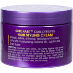 295ml bottle of Giovanni Curl Habit Curl Defining Hair Styling Cream shown from the side against a white background.