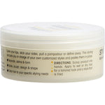 Side view of a Giovanni Hair Styling Glue tube showing directions for use and product benefits on a white background.