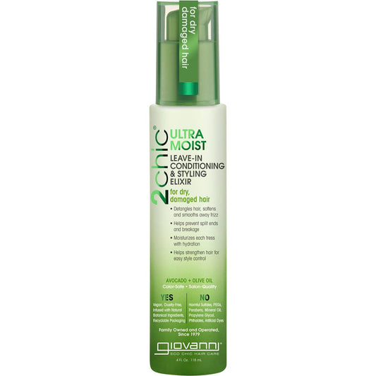Giovanni Leave-in Conditioner 2chic Ultra Moist Dry, Damaged(Avocado & Olive Oil) 118ml Payless 4 Organics