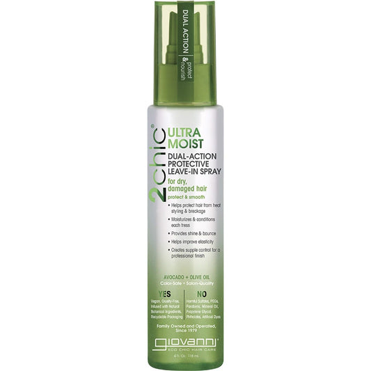 Giovanni Leave-in Spray 2chic Ultra Moist Dry, Damaged Hair(Avocado & Olive Oil) 118ml Payless 4 Organics