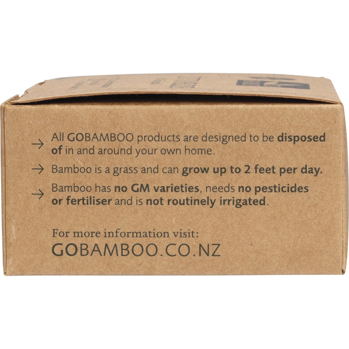 A pile of Go Bamboo biodegradable cotton buds with wooden sticks and soft cotton tips on a white background.